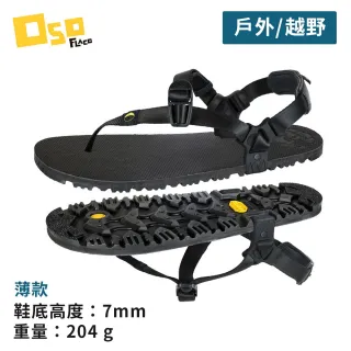 【Luna Sandals】OSO FLACO 越野機能涼鞋 薄款 經典黑(戶外/休閒/國旅/日常/夾腳拖/拖鞋)