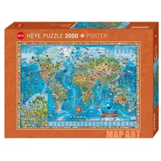 【雷諾瓦】新世界地圖/2000片拼圖/HEYE(桌遊/益智/裝飾/送禮/禮物/療癒)
