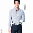 【KING GOLF】MOMO獨家特談！男款滿版印花拼接彈性修身長袖POLO衫/長袖上衣/高爾夫球衫(多款任選)