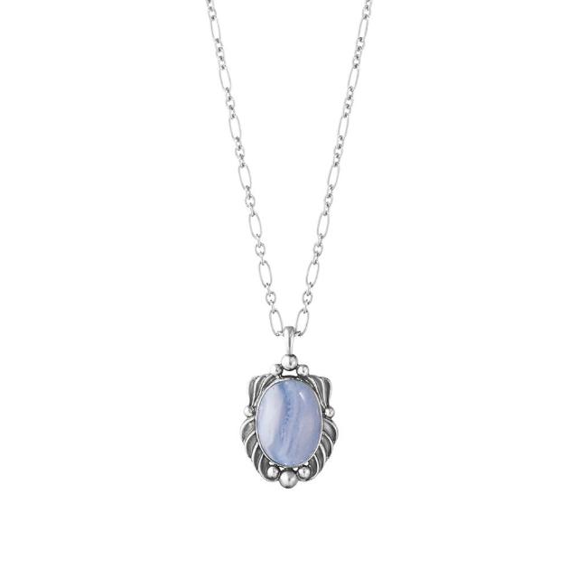 【Georg Jensen 喬治傑生】2025 HERITAGE 項鍊(氧化純銀 瑪瑙)