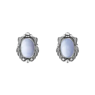 【Georg Jensen 官方旗艦店】2025 HERITAGE 夾式耳環(氧化純銀 瑪瑙)