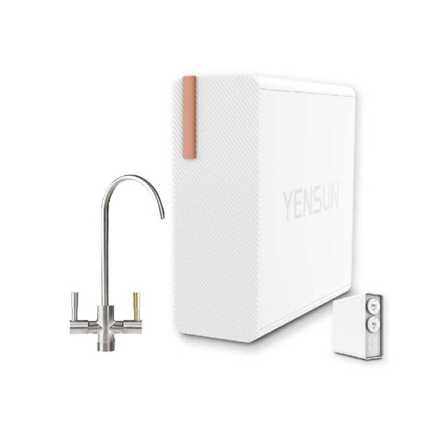 【元山】雙出水生飲級600G廚下型RO淨水器 YS-8021RO(電動濾芯+雙出水龍頭 加碼送：大甲媽花露水)