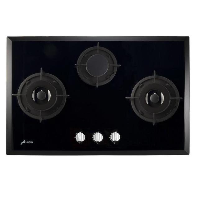 豪山牌 SB-3208 三口瓦斯爐 耐熱強化玻璃爐臺 電子連續點火 節能第二級 家用廚房瓦斯爐