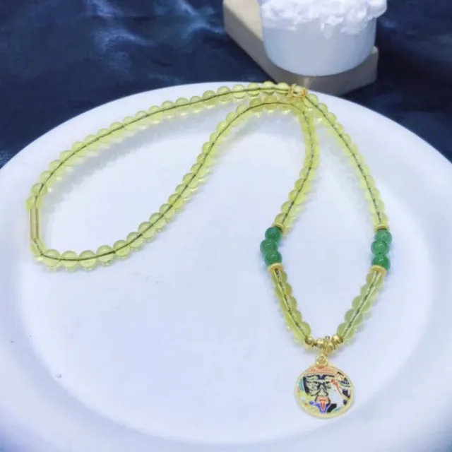 【勝弘珠寶】多明尼加藍珀碧玉手串-4.5mm