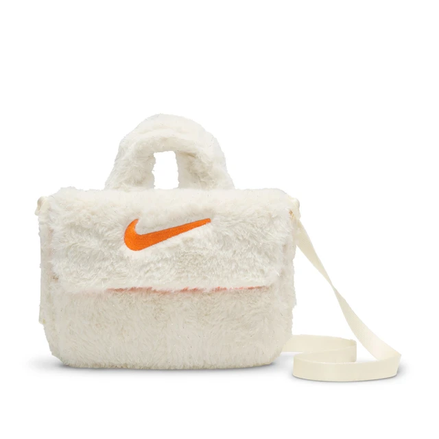 NIKE 耐吉 側背包 小包 童包 斜背包 毛毛包 運動包 Y NK FX FUR CROSSBODY 米白 FZ1329-113(2312)