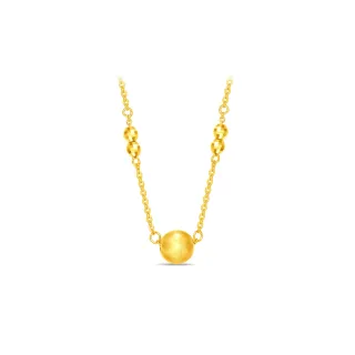 【周大福】閃閃貓眼珠黃金項鍊_計價黃金(鍊長40cm)