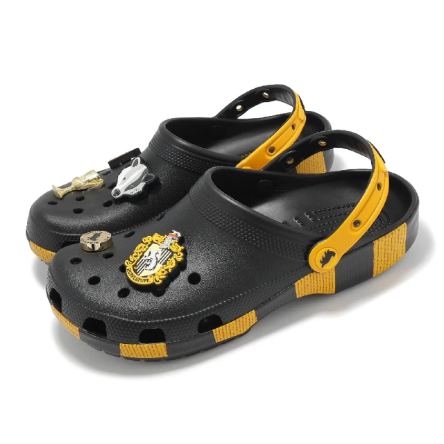 Crocs 洞洞鞋 Hufflepuff Classic Clog 男鞋 女鞋 黑黃 赫夫帕夫 哈利波特 休閒鞋(21052990H)