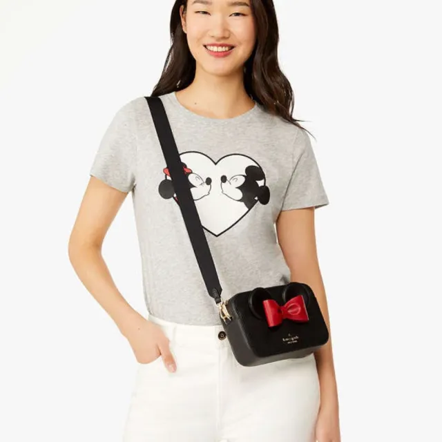 【KATE SPADE】DISNEY聯名Micky&Minnie女版短袖T恤  灰(原廠公司貨)
