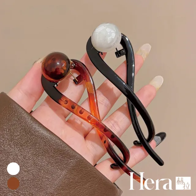 【HERA 赫拉】珍珠一字扭扭盤髮髮夾四入組 H113101401(珍珠 一字盤髮夾 四入組)