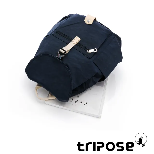【tripose】MEMENTO微皺尼龍輕量後背包-小(沉靜藍)