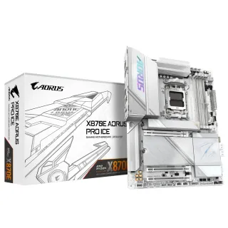 【GIGABYTE 技嘉】X870E AORUS PRO ICE DDR5 主機板+AMD R7 9700X代理盒裝 8核 16緒 中央處理器(M+C組合)