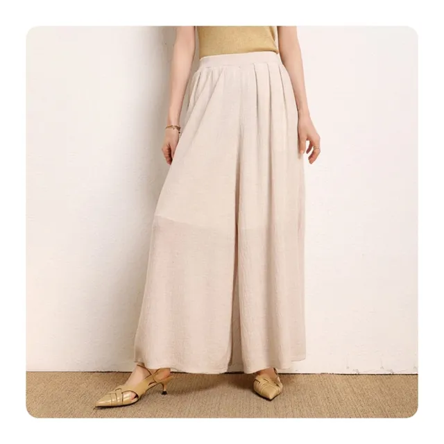 【巴黎精品】現貨+預購 長褲針織休閒褲(高腰精紡揚子紗均碼女褲子4色a1if41)