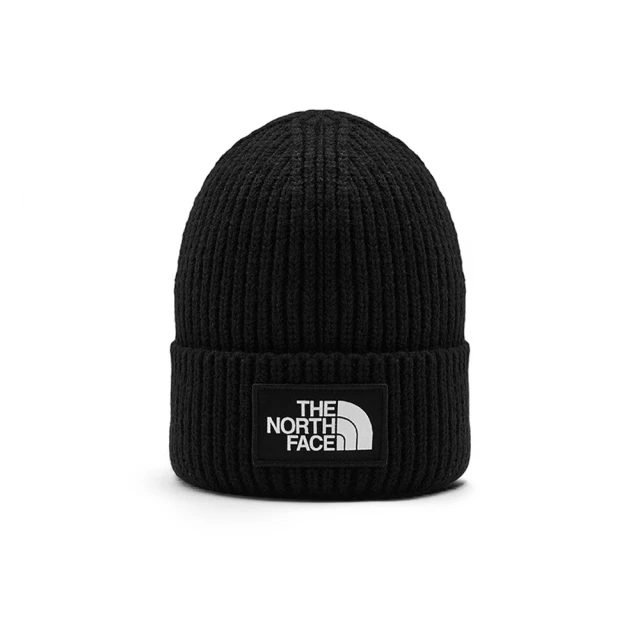 The North Face TNF 北臉 北面 休閒 保暖針織毛帽 TNF LOGO BOX CUFFED BEANIE 男 女 黑(NF0A3FJXJK3)