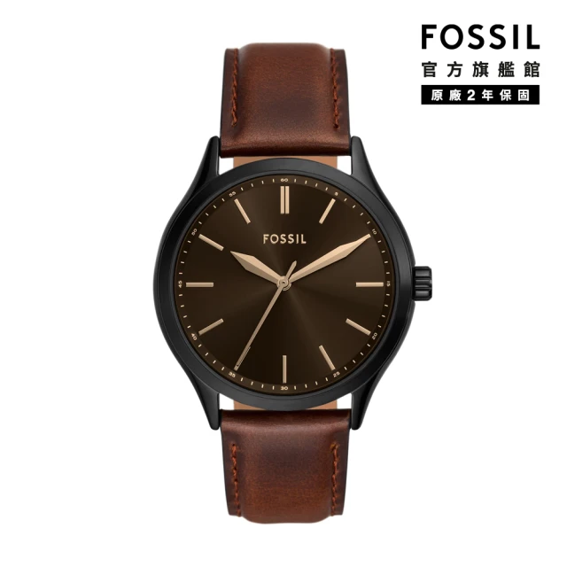 FOSSIL Fenmore 現代都會風尚手錶 棕色真皮錶帶 44MM BQ2891