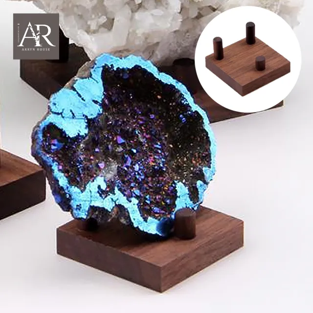 ARRYN HOUSE】小號胡桃木三支架底座水晶球座ER0446(實木底座水晶展示架