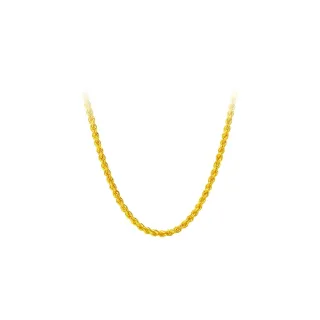 【周大福】簡約麻繩鍊素鍊黃金項鍊_計價黃金(鍊長50cm)