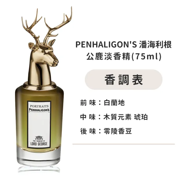 【PENHALIGON’S 潘海利根】獸首淡香精75ml-龍首/山羊/狐狸/花豹/犀牛/獵犬/公鹿/盤羊-多款可選-國際航空版