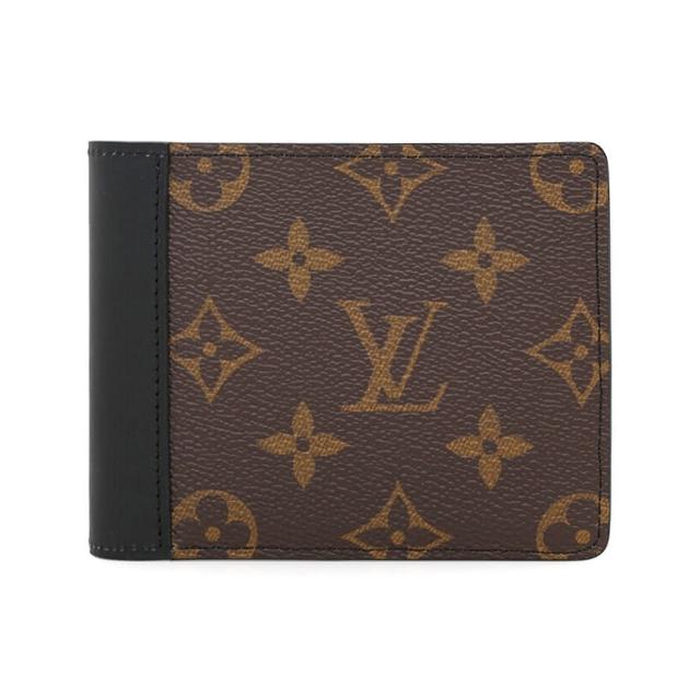 這款LV LOUIS VUITTON M69408錢包短夾以黑色牛皮拼接薔花帆布為主要設計，融合幾何圖形與特殊造型元素，展現歐系精品風格。適合女性、男性及中性風格，是時尚與實用兼具的收納配件。