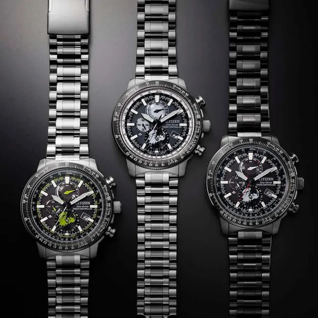 【CITIZEN 星辰】PROMASTER系列 光動能電波對時飛行腕錶/魂動黑46mm(BY3005-56G)