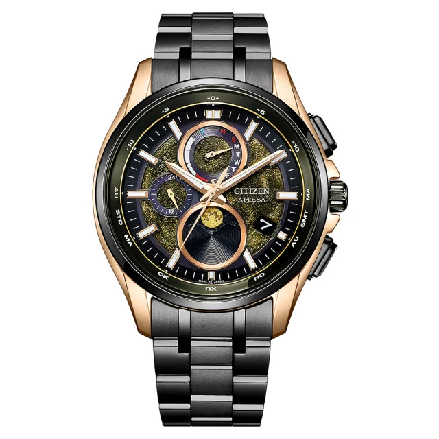 【CITIZEN 星辰】GENTS系列 HAKUTO-R限量 光動能月相腕錶/耀月金41.5mm(BY1009-64Y)