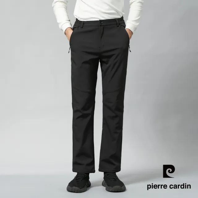 【pierre cardin 皮爾卡登】獨家 男女款 機能防風防寒防潑水保暖抓絨登山衝鋒休閒長褲(男女款任選)