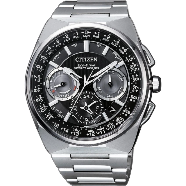 CITIZEN 星辰 Eco-Drive 鈦金屬 GPS衛星對時 世界時區 計時男錶 男生禮物 商務首選(CC9009-81E)