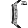 【FOSSIL 官方旗艦館】Privateer 城市型男闇紅三眼指針手錶 黑色真皮錶帶 45MM BQ2897