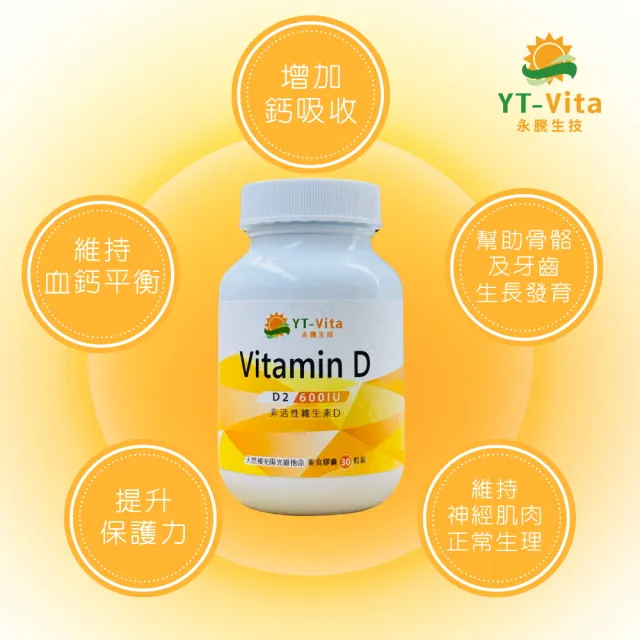 維生素Ｄ 1入 共30粒(600IU vitaminD 酵母維生素Ｄ 天然維生素D2)