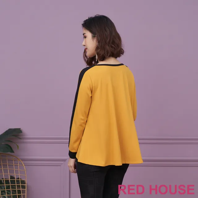 【RED HOUSE 蕾赫斯】拼色花朵上衣(共2色)