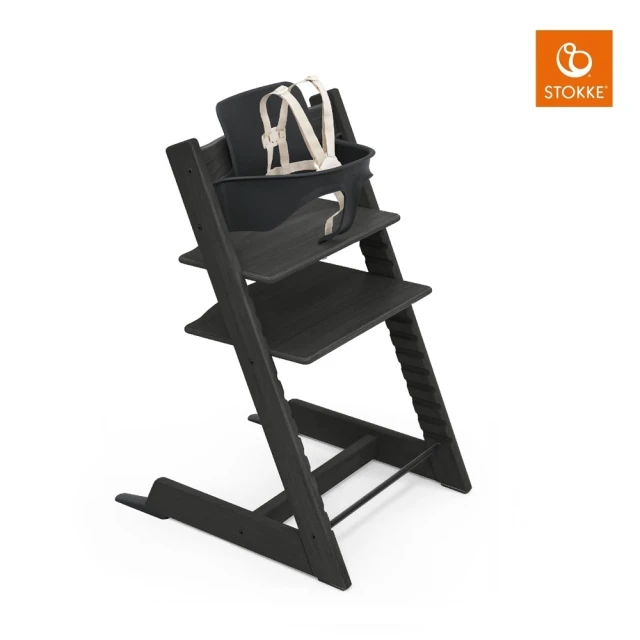 STOKKE Tripp Trapp成長椅6m+入門組合-橡木(兒童/餐椅/學習椅)