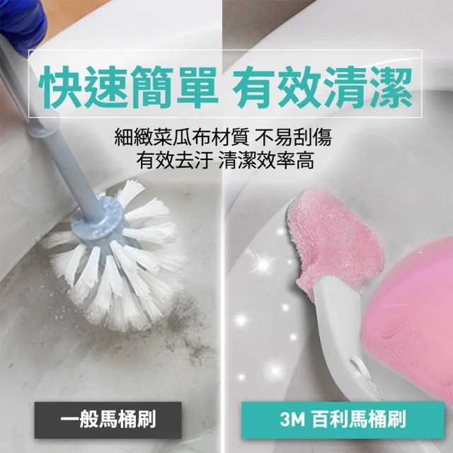 【3M】百利替換式馬桶刷升級款-1柄4刷頭(薰衣草/香檸/無香/款式任選)