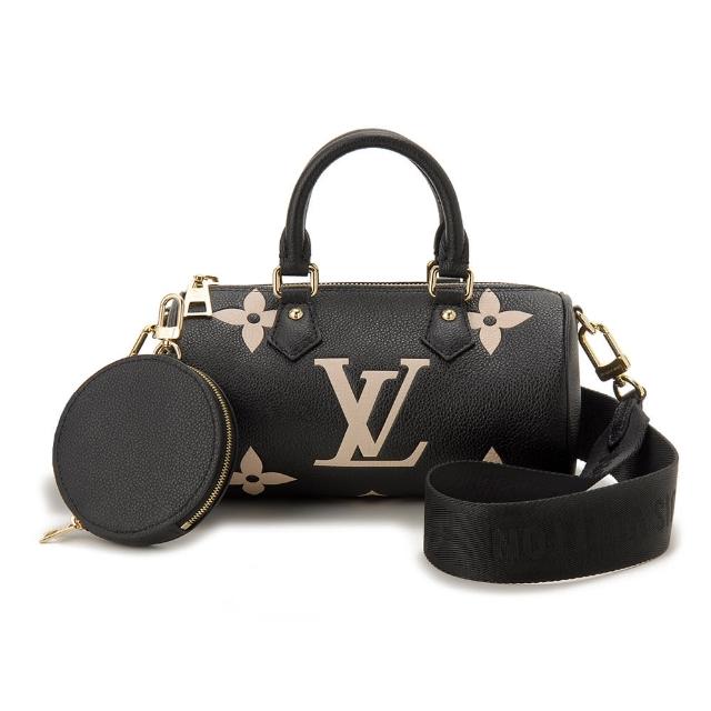 LV LOUIS VUITTON路易威登 M45980 Papillon BB Monogram 雙色牛皮迷你圓筒包
