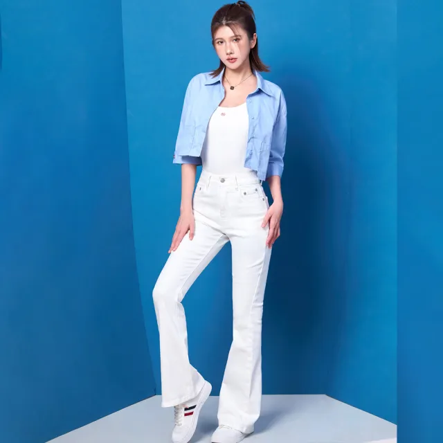 【MAJOR MADE】逆天美型長腿牛仔喇叭褲(女裝長褲/休閒褲/牛仔褲)