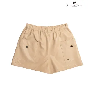 【SCOTTISH HOUSE】造型側口袋皮革短褲-黑/卡其CHUB2253