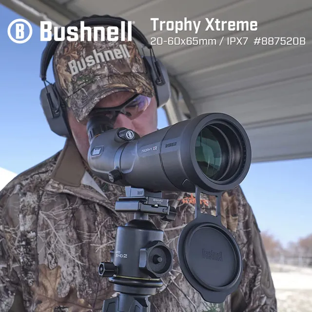 【Bushnell】Trophy Xtreme 20-60x65mm 專業級賞鳥型單筒望遠鏡 傾角型 887520B(高清晰 戰術觀靶 賞鳥)