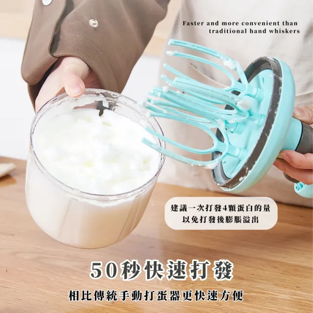 【初學必備】省力加速半自動烘培發泡打發器(蛋白打發 鮮奶油 蛋糕 打蛋器 攪拌器 工具 廚具 廚房)