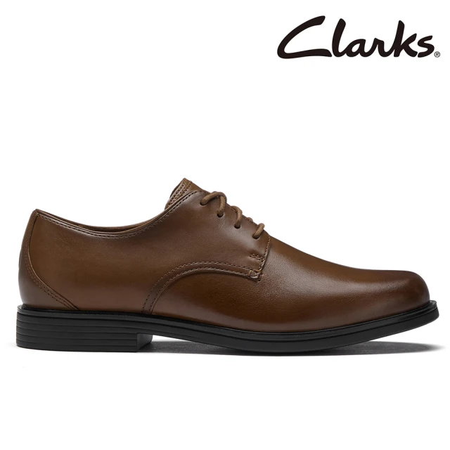 Clarks 男鞋 Un Aldric Up 全全新升級寬楦優質素面紳士鞋 便鞋(CLM78043D)