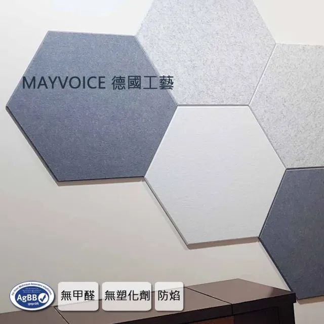 【德國MAYVOICE美聲】強力吸音板/吸音棉施工套組(不傷牆方案)