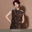 【MEDUSA 曼度莎】出清品｜棕色絨布運動休閒無袖背心外套（M-XL）｜運動風外套 運動風背心(505-7070A)