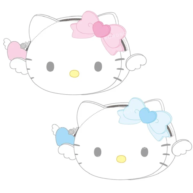 小禮堂 Sanrio 三麗鷗 Hello Kitty 矽膠大臉化妝包 - 90”s系列(平輸品)