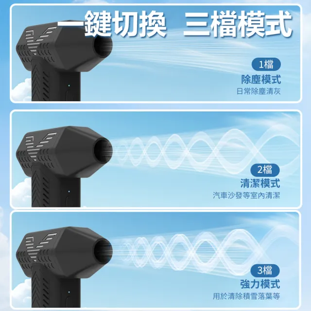 【ZIELE】13萬轉無刷電機吹塵機 手持無線暴力渦輪吹塵槍 烤肉生火(抽氣機 吹塵器 打氣機 鼓風機 除塵槍)