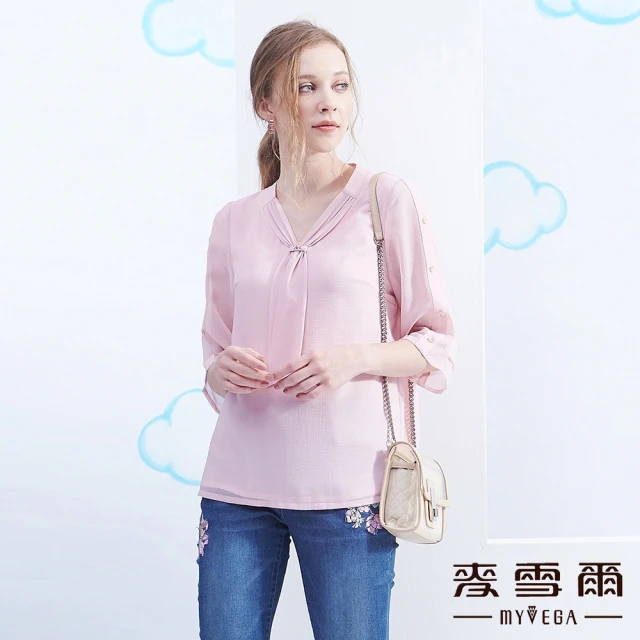 IGD 英格麗 實體同步款-IGD個性方領修身Tshirt短