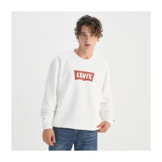 【LEVIS 官方旗艦】男款 寬鬆版大學T 經典LOGO TEE  男生長袖  熱賣單品 0018N-0000