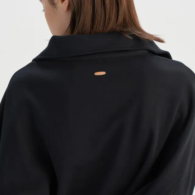 【LEVIS】女款 短版長T 長袖上衣 1/4 拉鍊 熱賣單品 0015T-0000