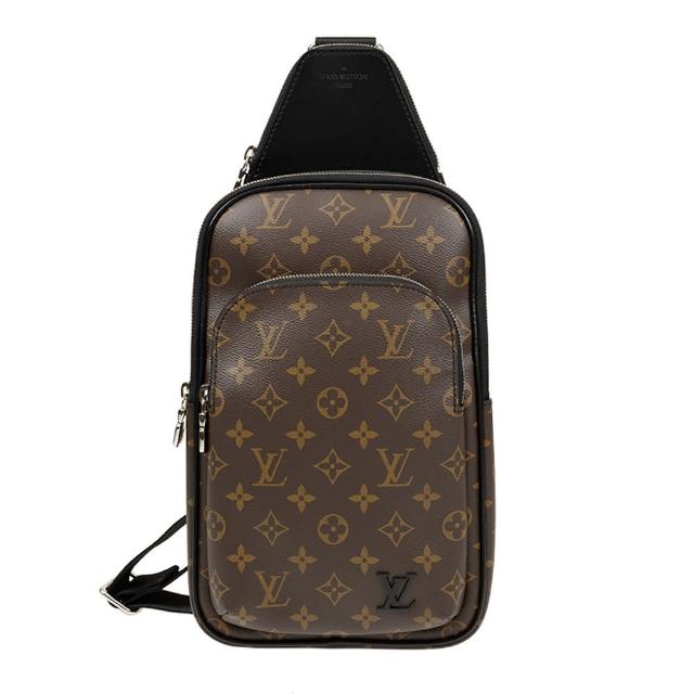 【Louis Vuitton 路易威登】M46327 經典Monogram帆布Avenue NM系列皮革飾邊胸背包/斜背包(全新展示品-棕色)