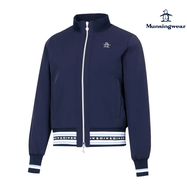 【Munsingwear】企鵝牌 女款深藍色小翻領鋪棉外套 MLUL6602