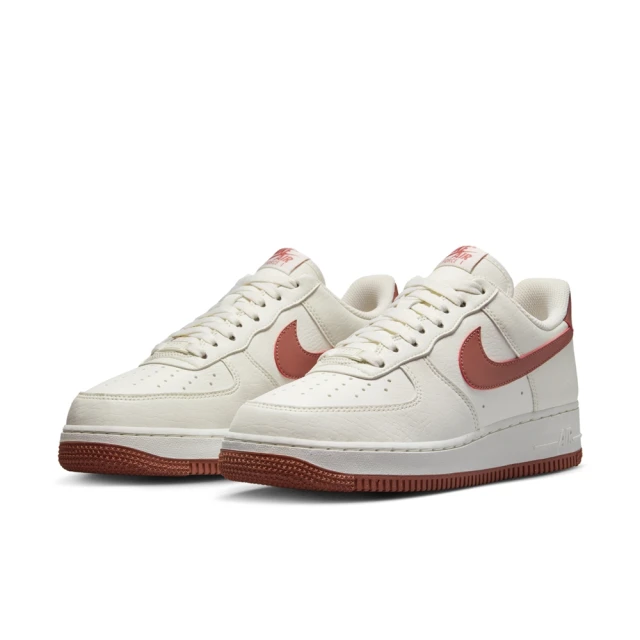 NIKE 耐吉 運動鞋 休閒鞋 女鞋 W AIR FORCE 1 07 NEXT NATURE 米白 藕紅 AF1 低筒(DC9486105)