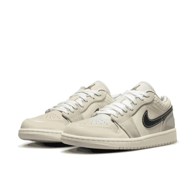 NIKE 耐吉 運動鞋 休閒鞋 女鞋 男鞋 WMNS AIR JORDAN 1 LOW SE 白 椰奶色 AJ1 編織格紋(HQ3440101)