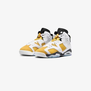 【NIKE 耐吉】AIR JORDAN 6 RETRO GS 籃球鞋 運動鞋 男女童 大童 黑白黃(384665170)