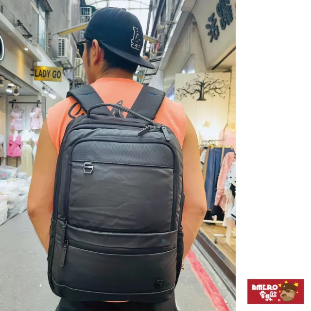 【AMERO】男包 防潑水休閒商務電腦包(男包 休閒商務電腦包 後背包 雙肩包 防潑水 輕量)